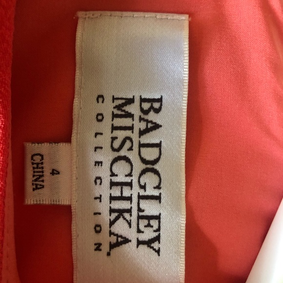 Badgley Mischka gown in Size 4. Coral color. - Picture 5 of 5